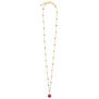Ruby rosary necklace by Mirabelle